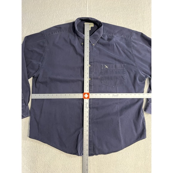Vintage Eddie Bauer Shirt Men's Size XL Tall MT Blue Long Sleeve - Picture 10 of 16